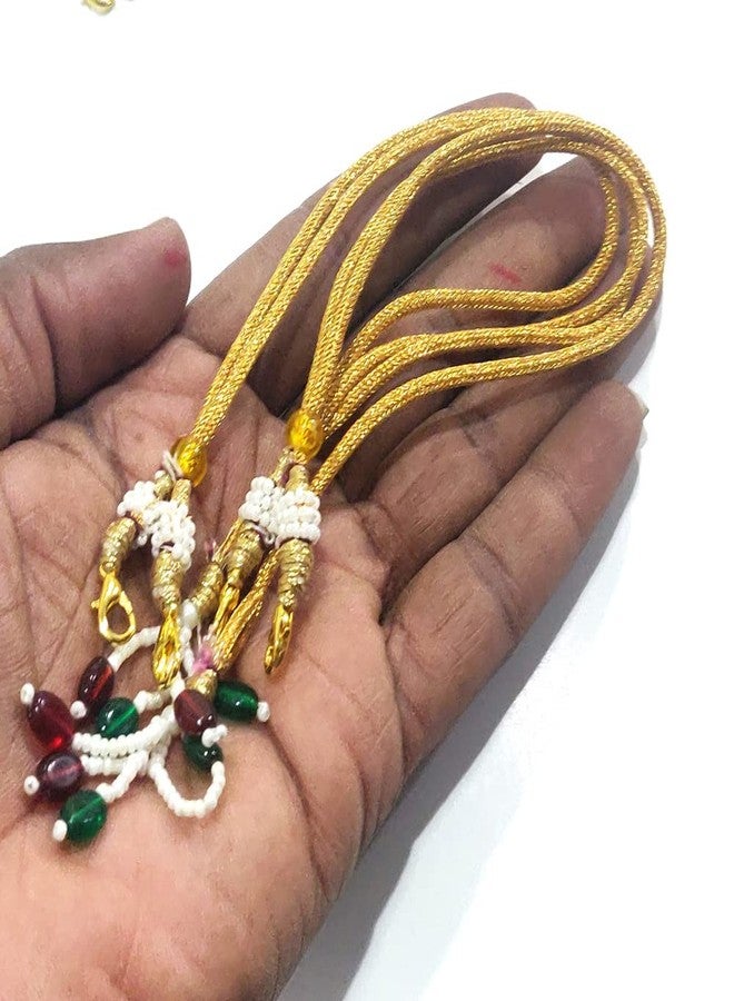 Excellentcrafts 12 Pieces Adjustable Pearl Necklace Back Rope Dori for Jewellery Making, Pearl, Metal - Image 3